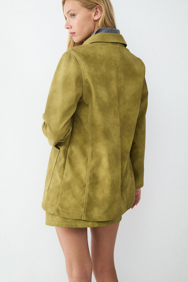 Balmohk Chaqueta efecto ante verde