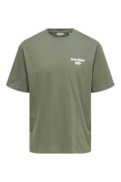 Only & Sons T-Shirt mit Vorder- und R&uuml;ckseitenzeichnung