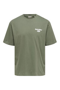 Only & Sons T-Shirt mit Vorder- und R&uuml;ckseitenzeichnung