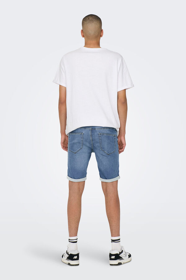 Only & Sons Bermuda vaquera azul