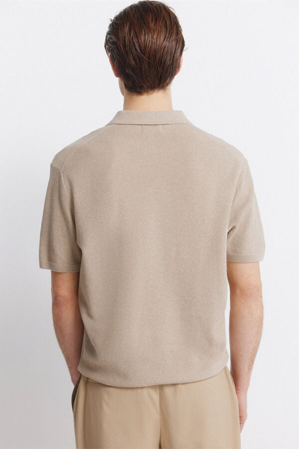 Springfield Link structure polo shirt nude