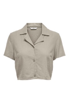 Springfield Short-sleeved lapel collar shirt gray