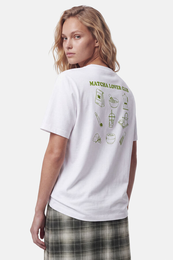 Pieces Bedrucktes T-Shirt Wei&szlig;
