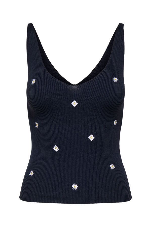 JDY Camiseta tirantes punto azul