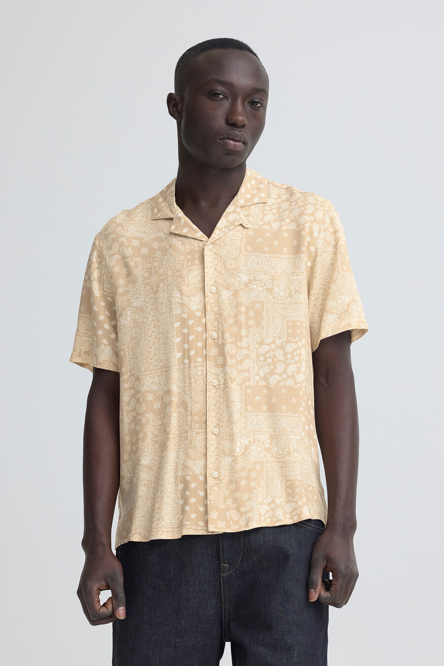 Camisa de manga corta estampada