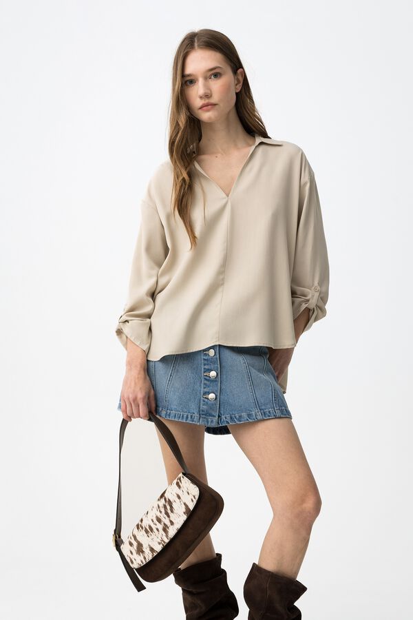 Tiffosi Long-sleeved blouse nude
