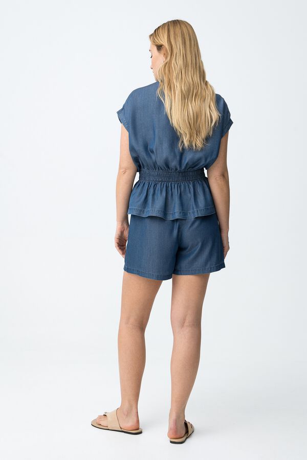 Tiffosi Shorts con cintur&oacute;n azul