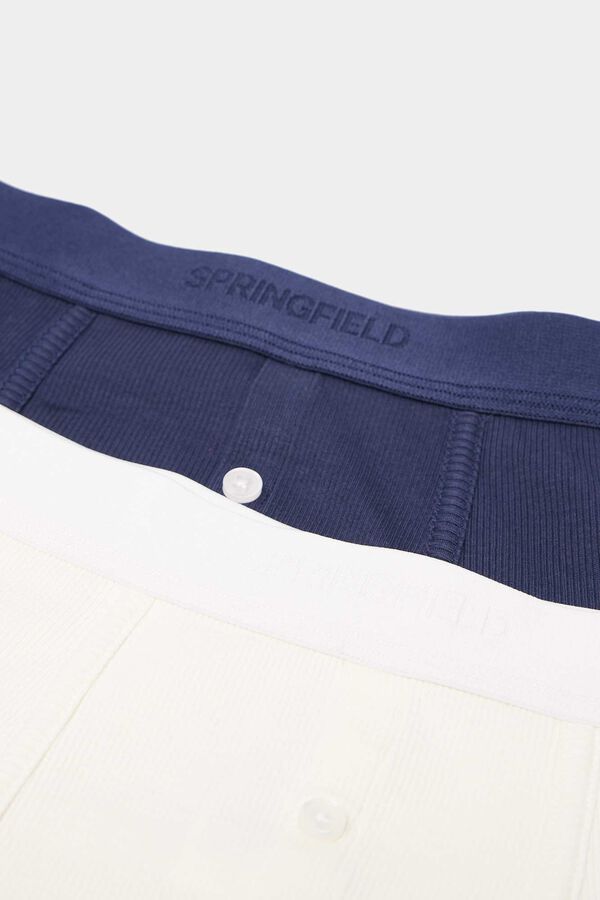 Springfield 2-pack ribbed boxers blue