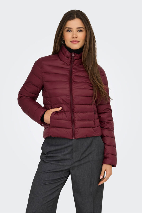 Only Puffer zip fastening jacket rózsaszín