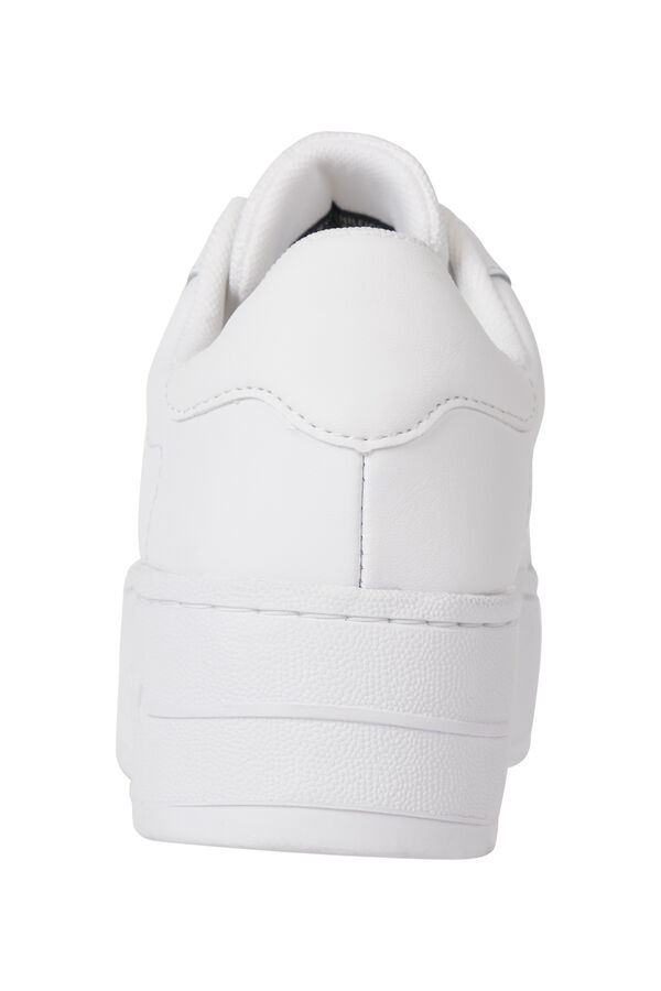 Springfield Tommy Jeans logo flatform trainers. white
