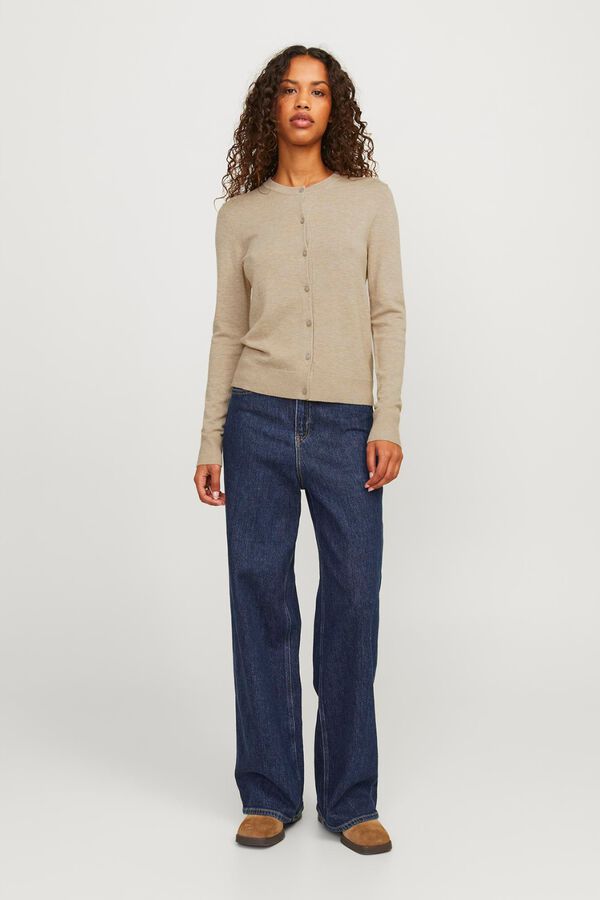 Jack & Jones Round neck cardigan grey