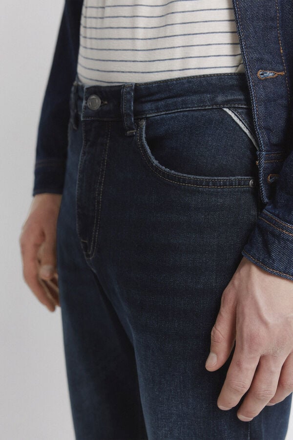 Springfield Dark wash slim fit jeans blue