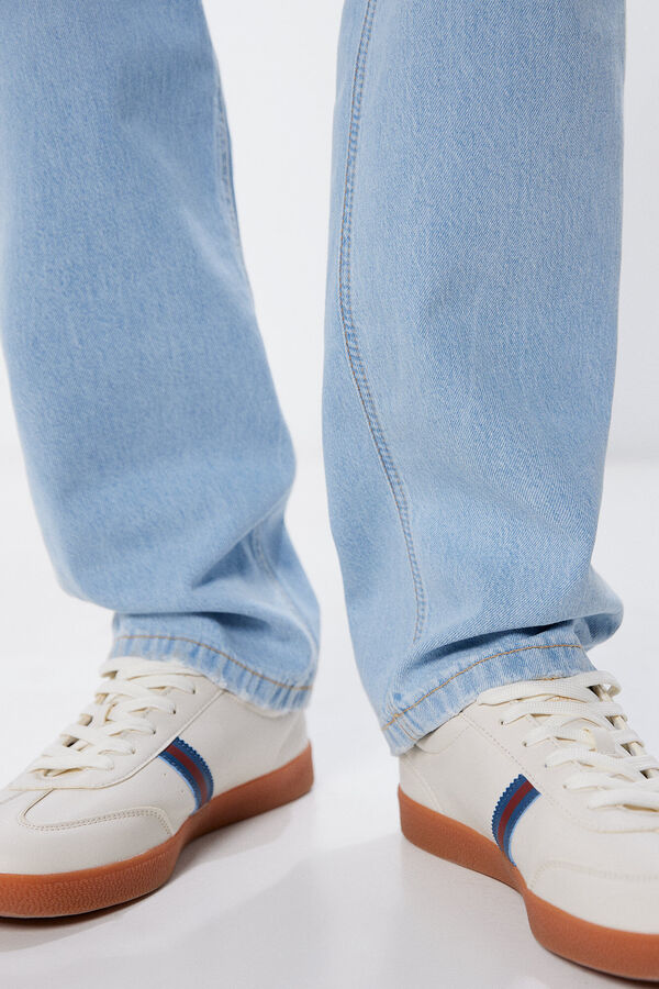 Springfield Jeans regular lavagem clara azul indigo