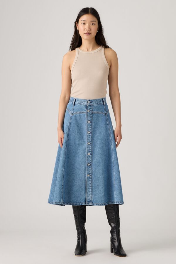 Levi's Falda vaquera midi azul