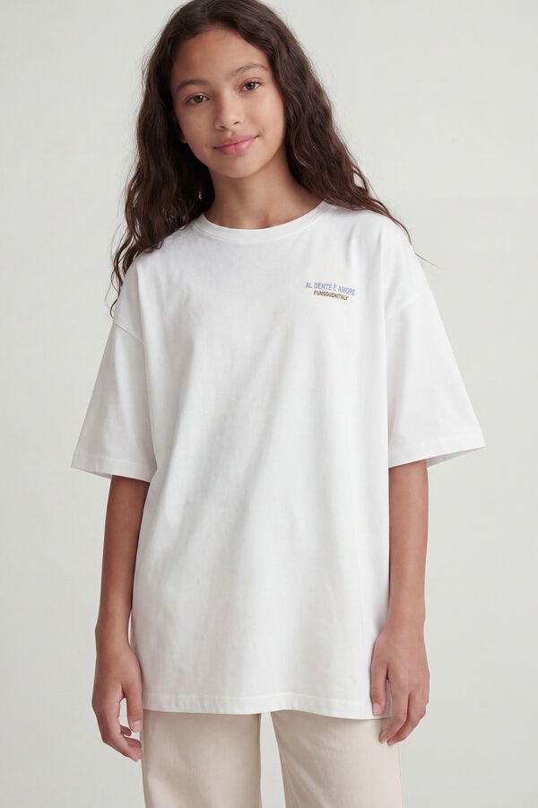 Jack & Jones Girl Cotton short sleeve T-shirt white