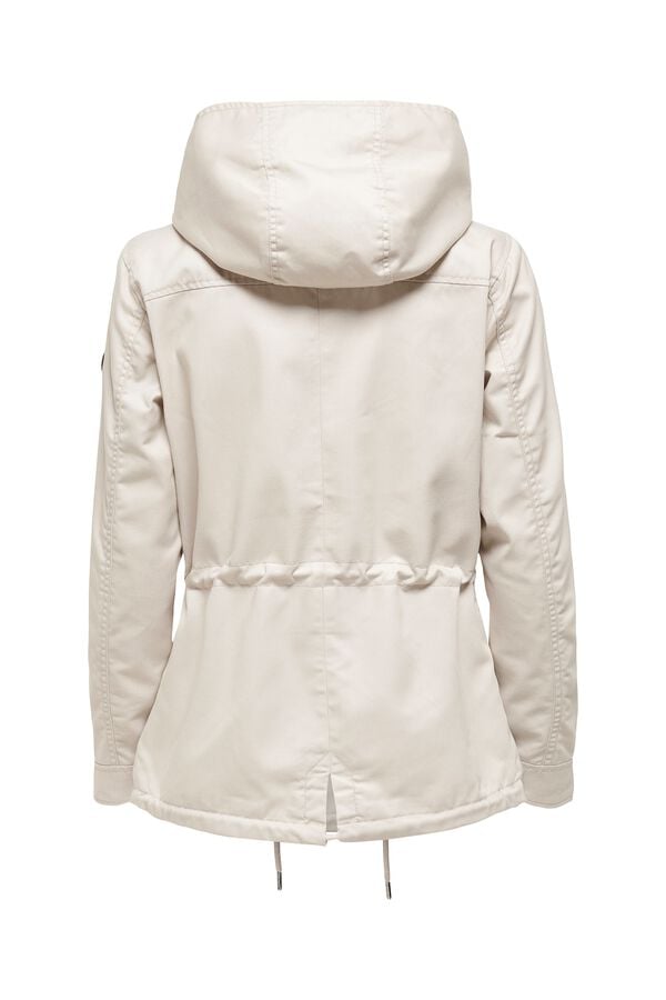 Only Short hooded parka grey