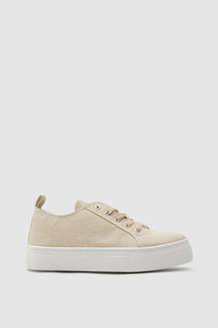 Springfield Shiny natural canvas trainers 36