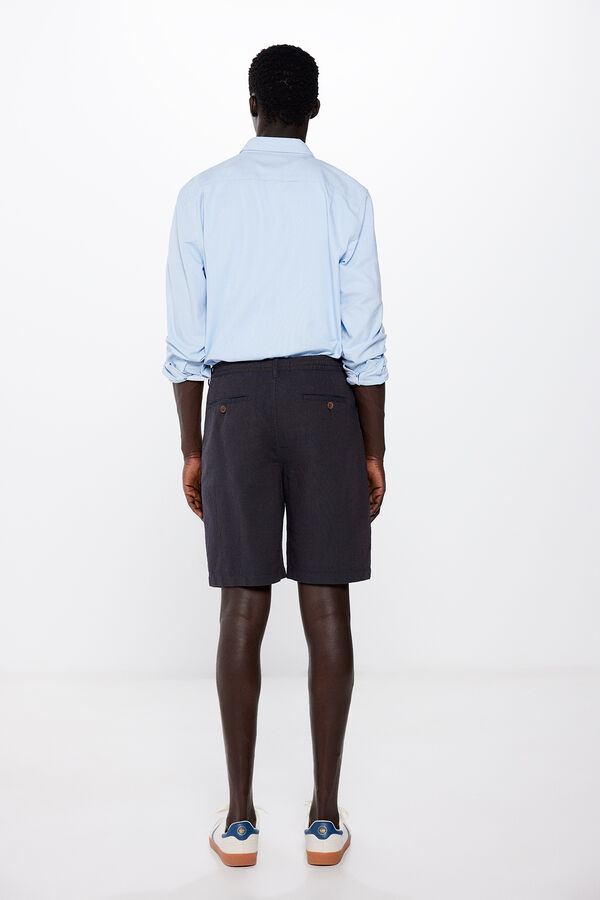Springfield Comfort fit cotton Bermuda shorts blue