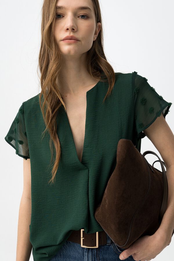 Tiffosi Blusa manga corta verde