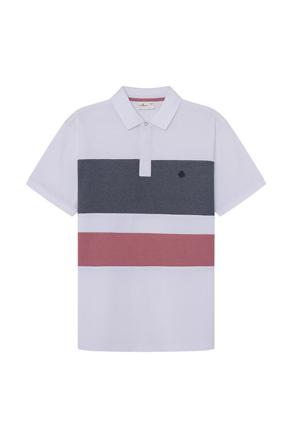 Springfield Polo majica od pikea s blokovima boja bijela