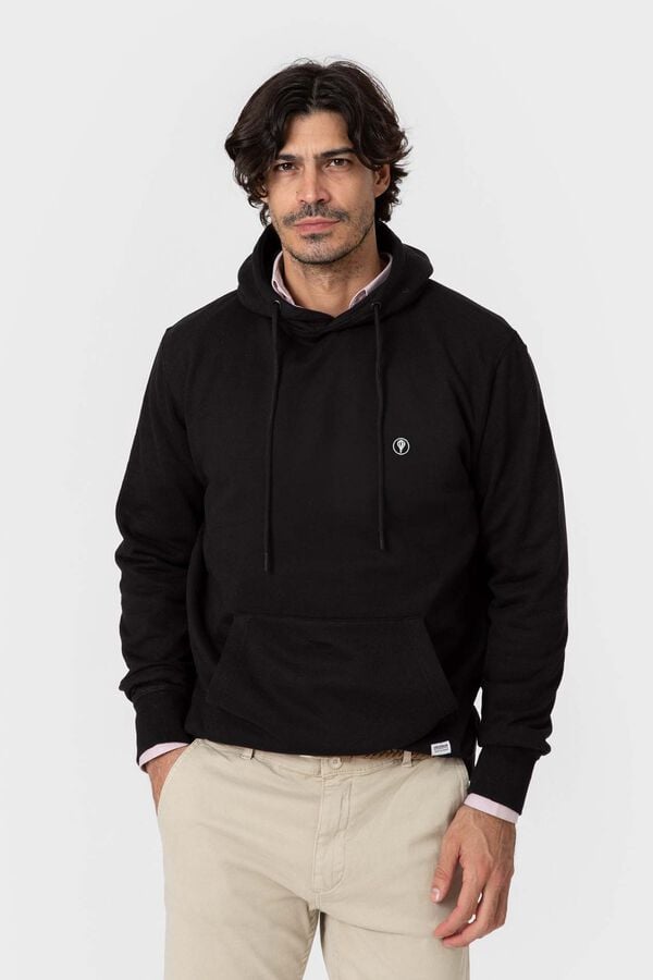Celopman Hooded sweatshirt with pocket black
