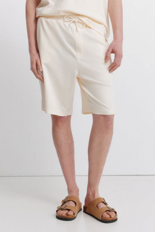 Springfield Waffle Bermuda shorts white