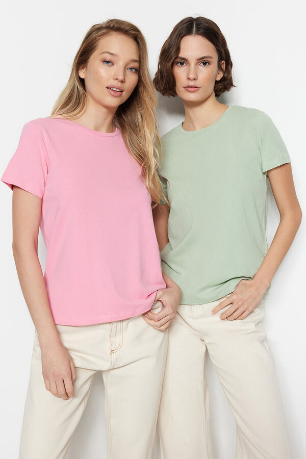 Trendyol Pack of 2 short sleeve T-shirts printed