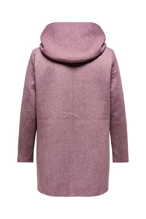 Only Carmakoma Abrigo midi de pa&ntilde;o talla grande rosa