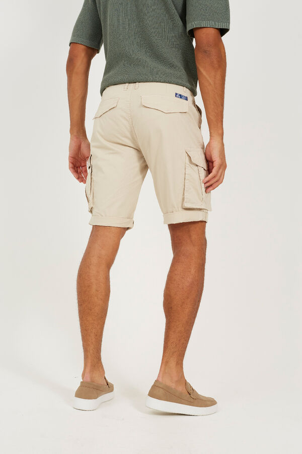 Brave Soul Short cargo con siete bolsillos beige