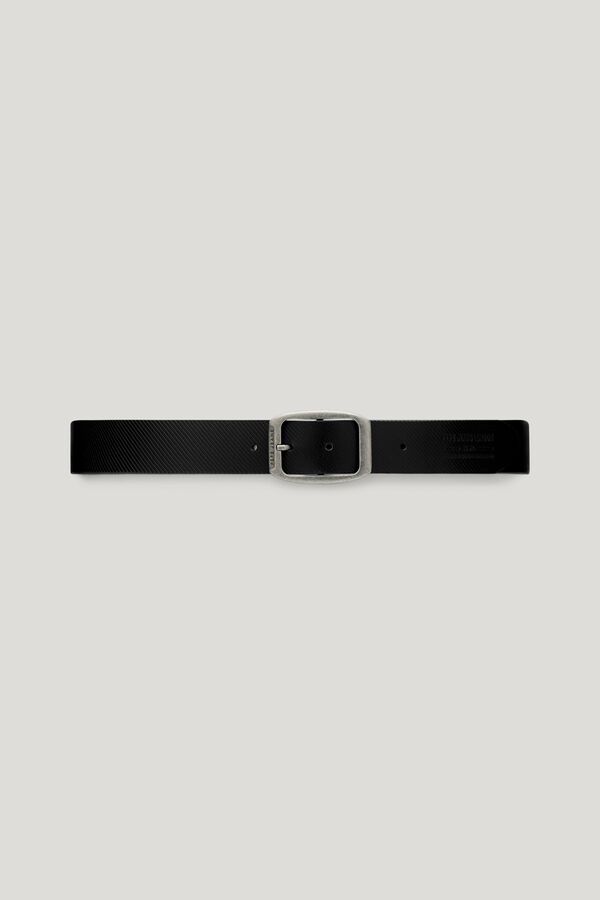 Pepe Jeans Cinto de pele texturizada preto