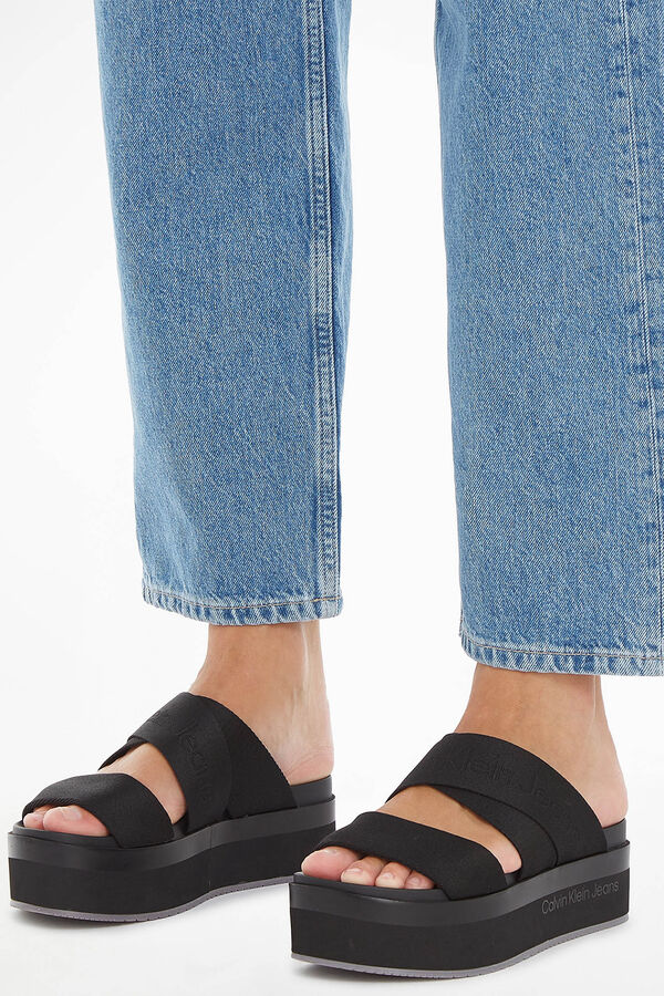 Springfield Sandale mit Plateausohle Calvin Klein Jeans Damen schwarz