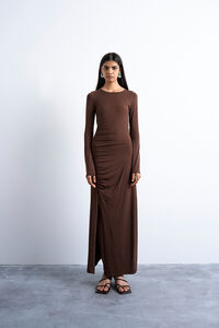 Topshop Vestido longo drapeado