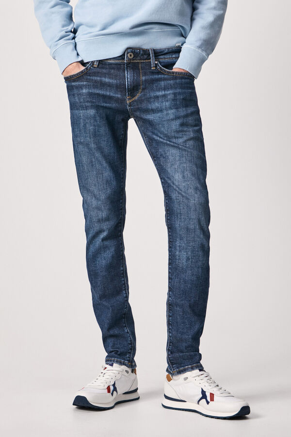 Springfield Hatch slim fit low waist jeans lila