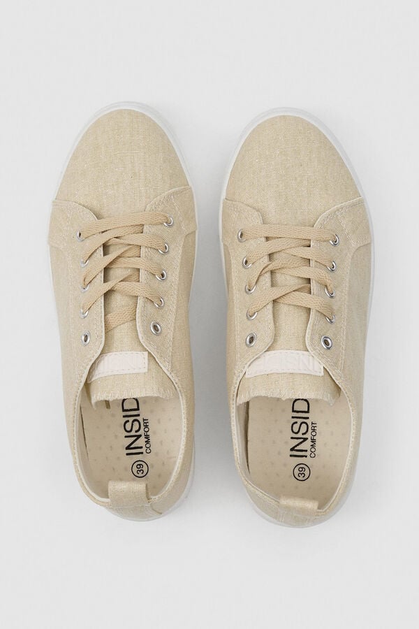 Springfield Shiny natural canvas trainers 36