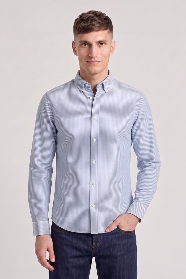 Jack & Jones 100% cotton Oxford shirt blue