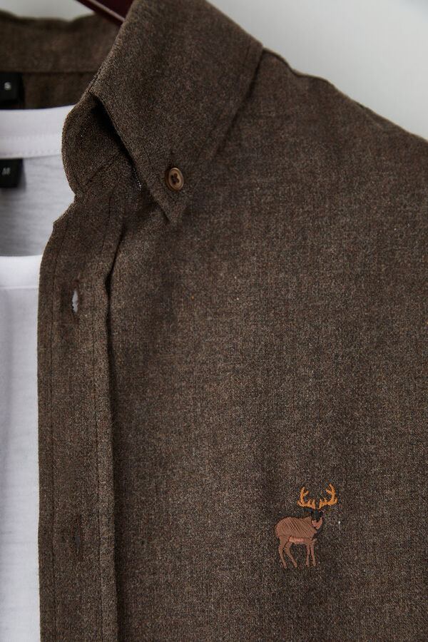 Trendyol Camisa de algod&oacute;n con cierre de botones beige