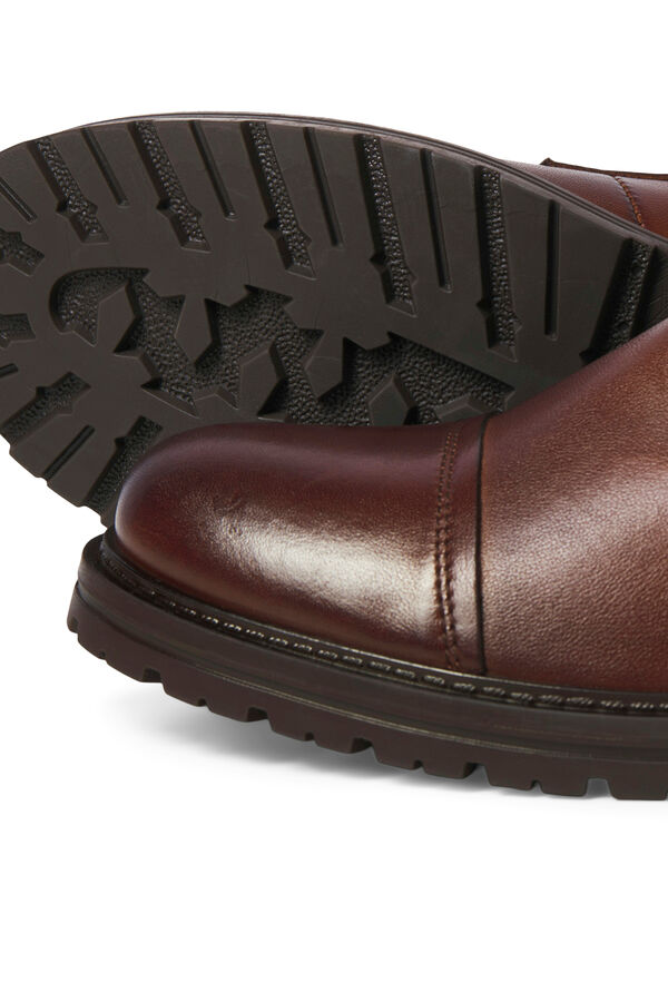 Jack & Jones Borcegu&iacute; hebilla piel marr&oacute;n