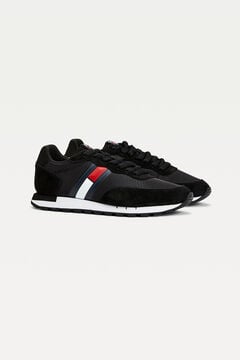 Springfield Retro running trainer with Tommy Jeans flag black