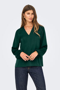 Only Bluse mit elastischen Langärmelig