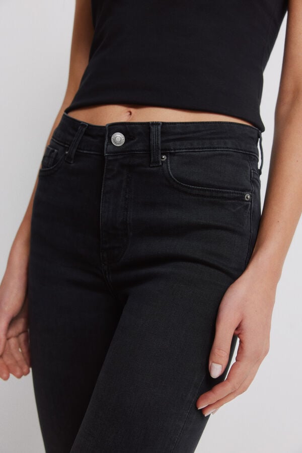 Springfield Slim cropped jeans black