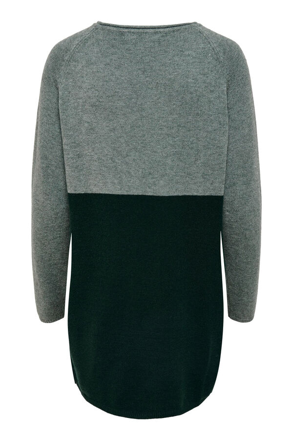 Only Colour block knit dress green