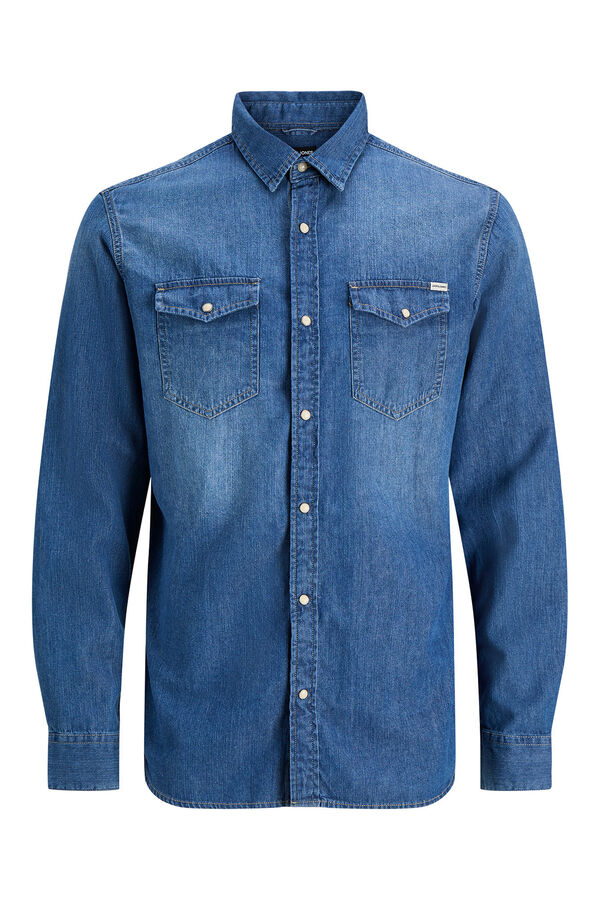 Jack & Jones Camisa denim regular azul