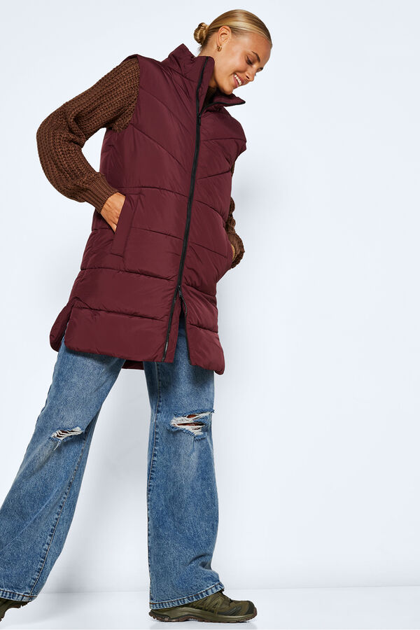 Noisy May Chaleco largo acolchado morado/lila