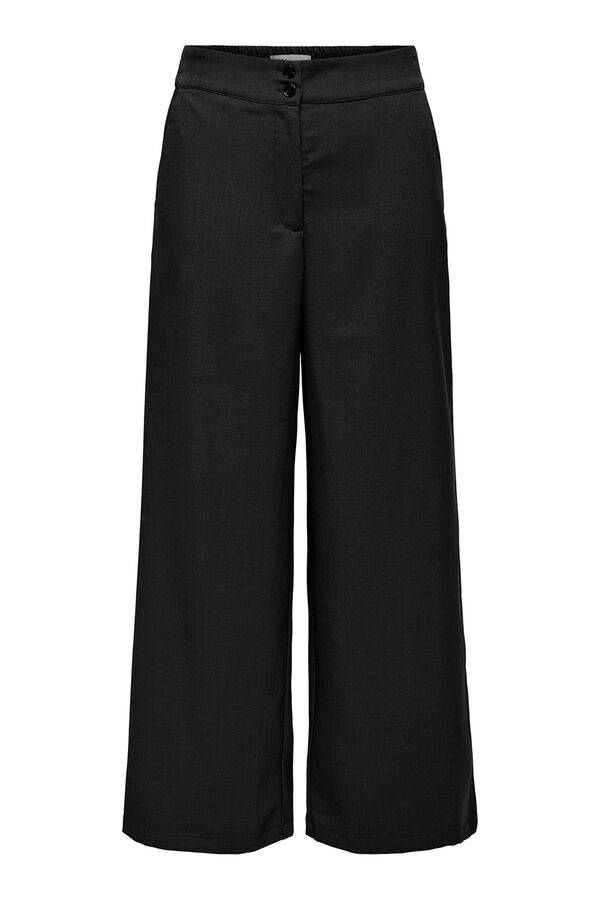 JDY Pantal&oacute;n ancho fluido negro