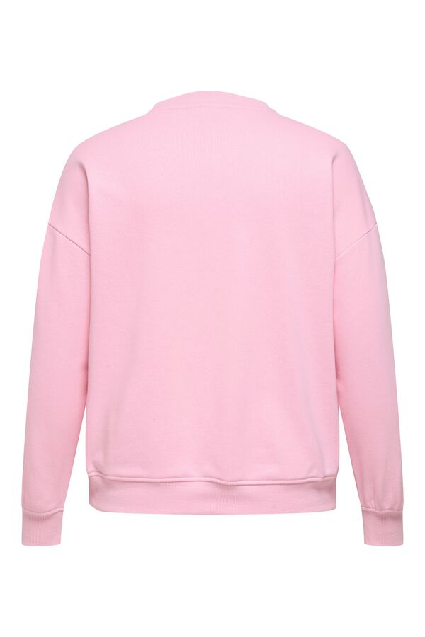 Only Carmakoma Sudadera texto frontal talla grande rosa