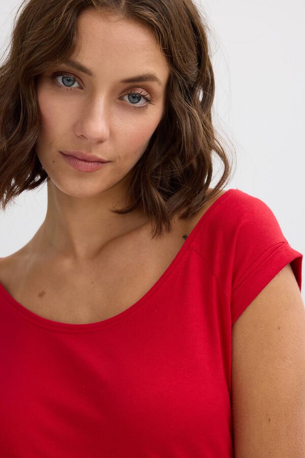 Inside Camiseta cuello redondo rojo