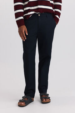 Springfield Lightweight straight fit trousers blue