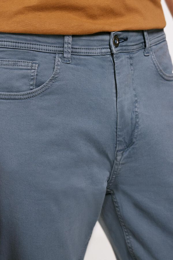Springfield Chinohose Jeans Waschung azul acero
