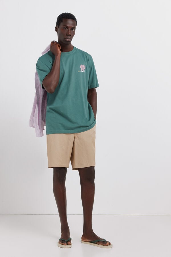 Springfield Hibiscus T-shirt blue