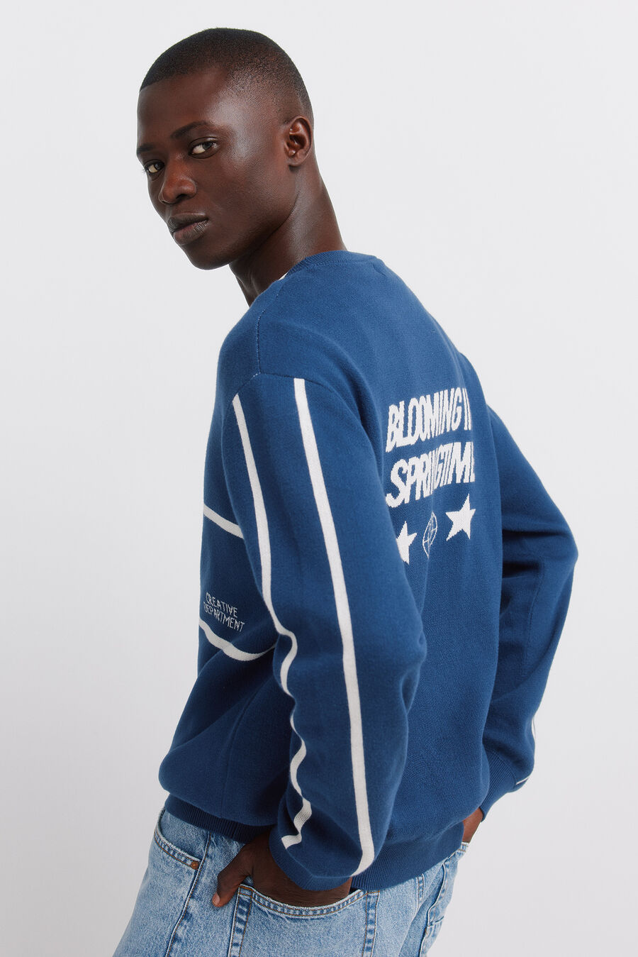 Jersey jacquard texto